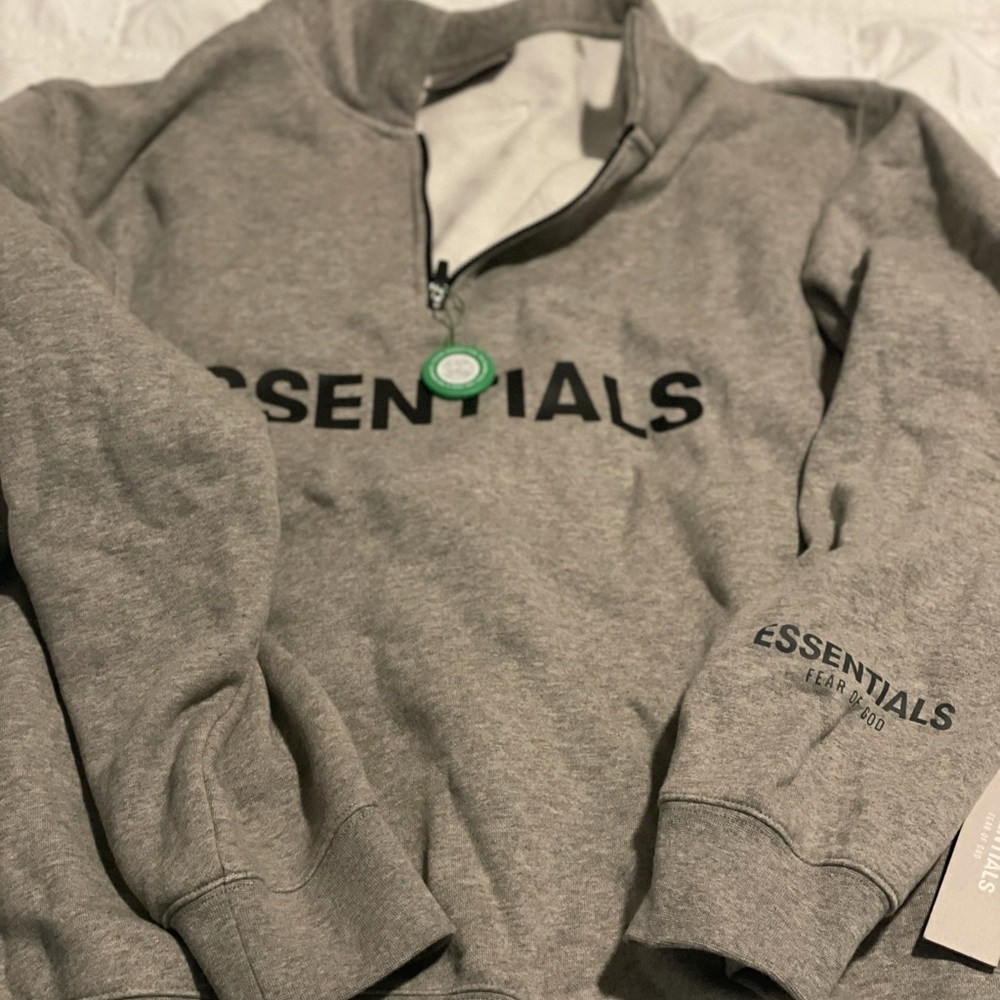 Essentials Gray Pullover Sweater Size:M - image 1